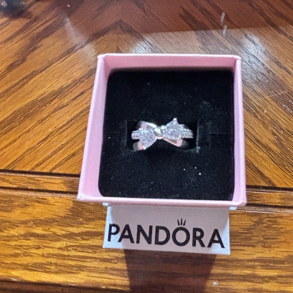 Pandora Silver Bow Ring